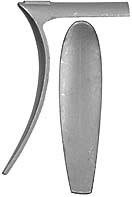 Late Hawken Narrow Buttplate, wax cast steel

Overall length 4-15/16", width 1-2/10", comb 2-7/8"